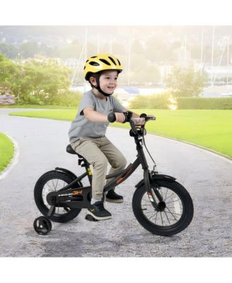 Kids Training Bike with Adjustable Seat Dual Brake System and Rubber Tires