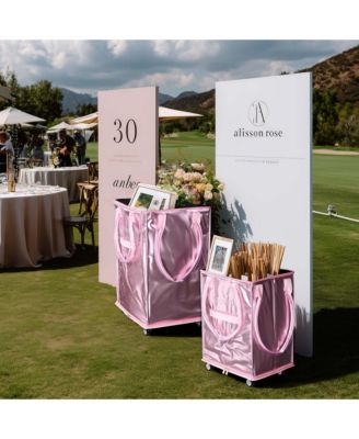 20" Rolling Tote Bag Grocery Bag on Wheels Shopping Trolley BubbleRush