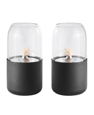 Ambrose Oil Lamp Style Rope Wick Clean-Burning Tabletop Portable Fire Pit Set of 2