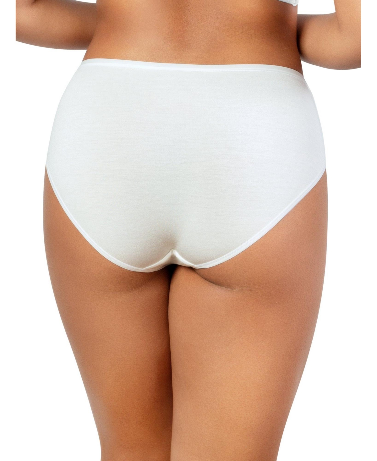 Parfait Women's Cozy Brief PP5032 Cotton Like Fabric Full Coverage (2 pack) - Spice/Pearl White