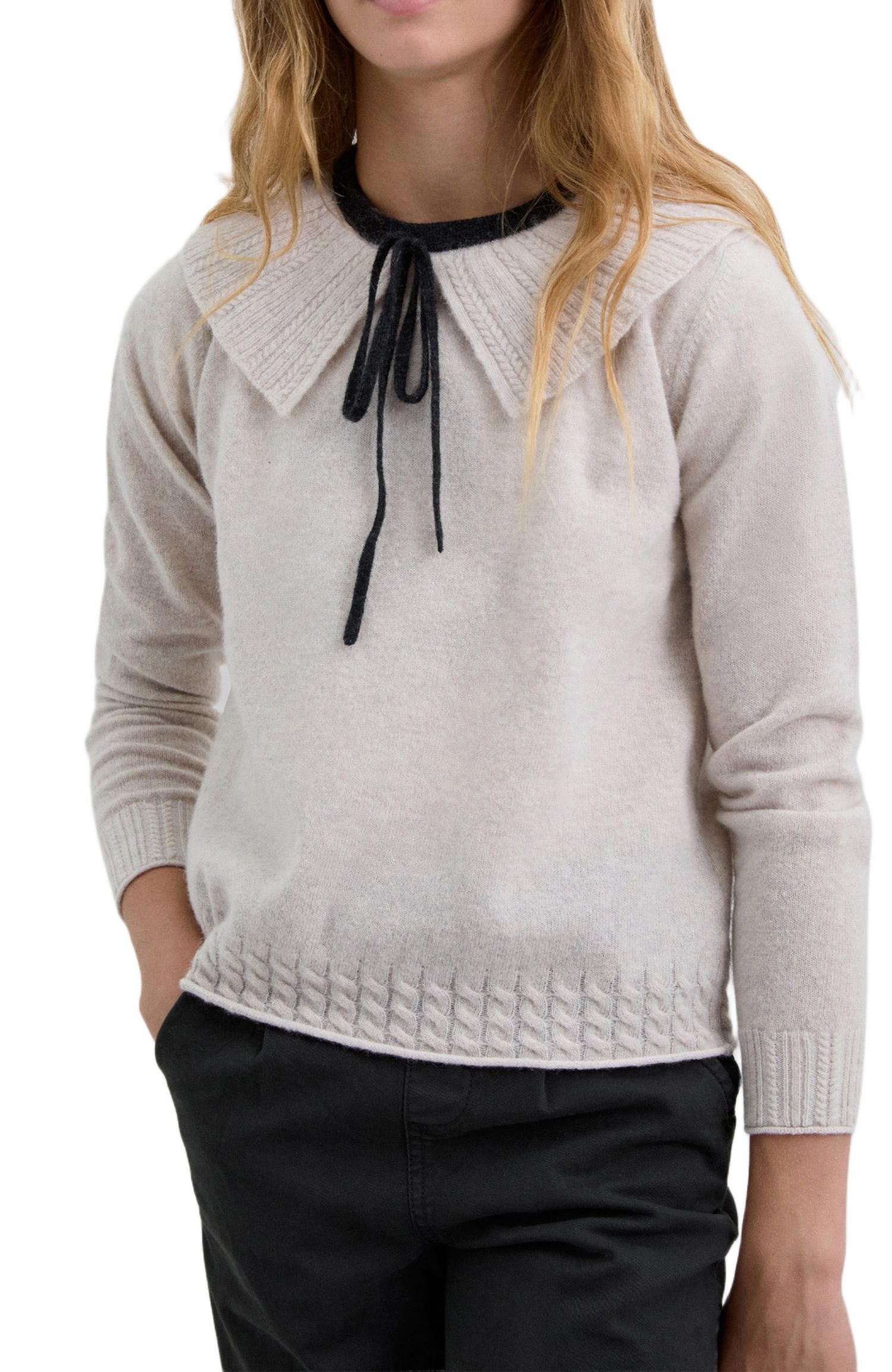 Big Girls Collar Tricot
