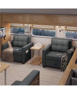 3-in-1 Convertible Sleeper Chair Bed with Adjustable Backrest