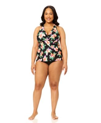 Plus Size V-Neck Race Back Tank Top