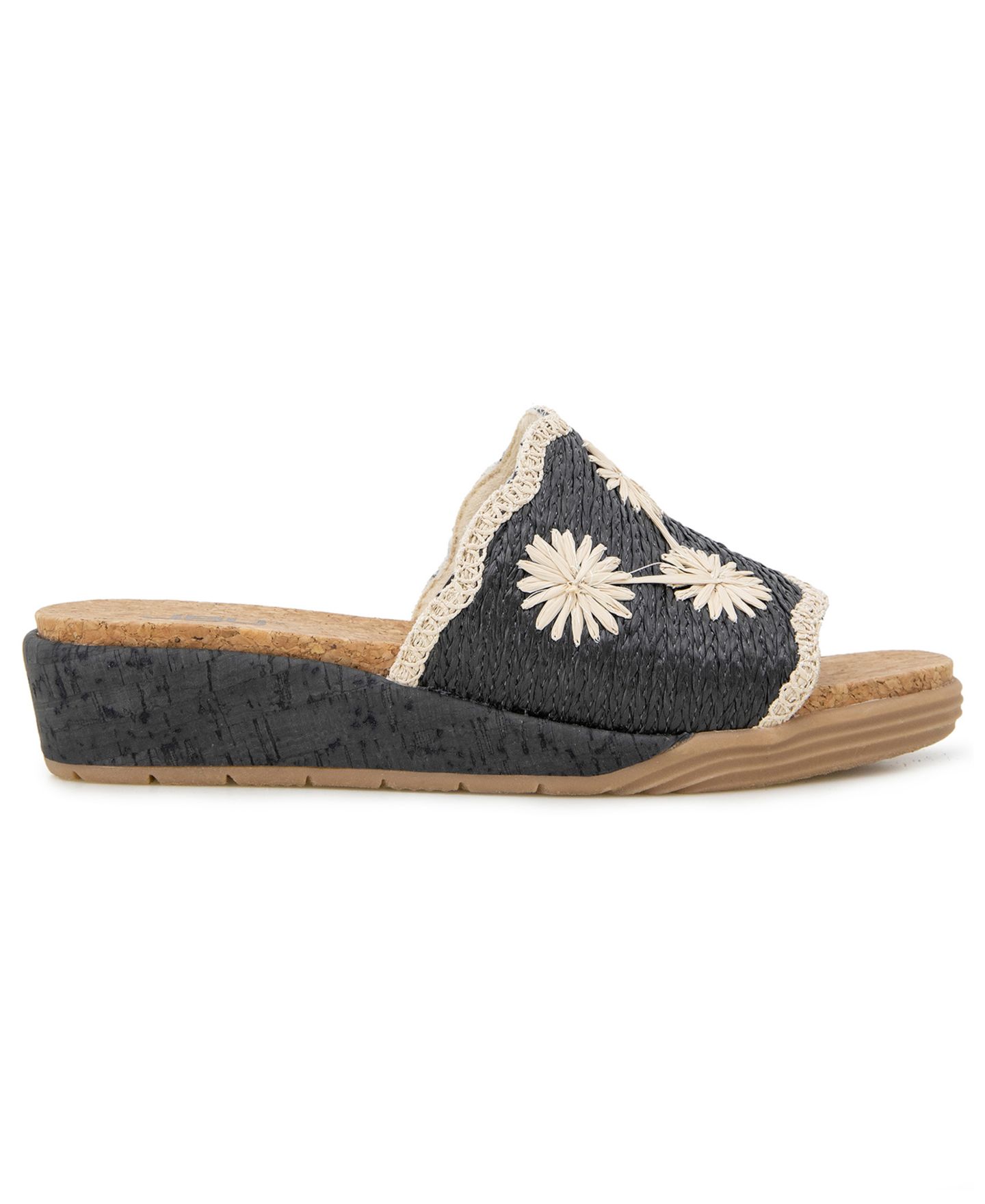 Женские сандалии JBU Winnie Casual Wedge, цвет: Чёрный / Белый — фото 2