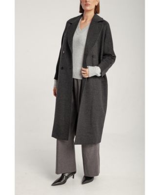 Women's Cashmere Double Breasted Long Coat