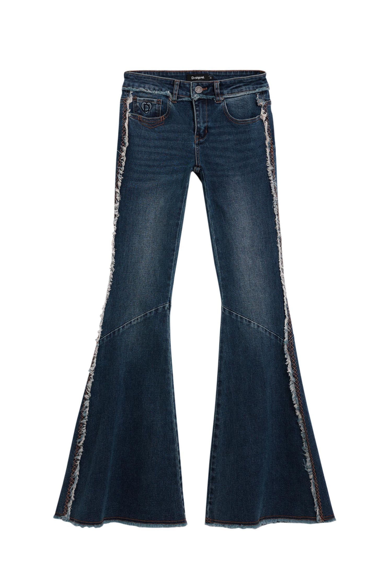 Women's Frayed Flare Jeans