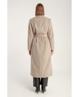 Women's Cashmere Belted Long Coat