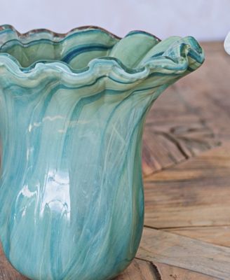 Onda 32 oz. Glass Small Tulip Vase