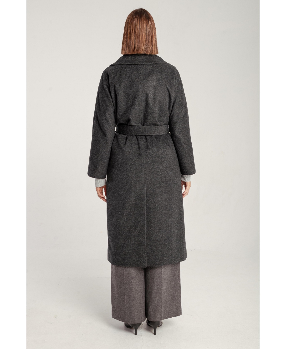 1982 Women's Pure Cashmere Wrap Belted Midi Coat