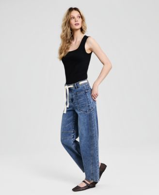 Petite Barrel Leg Jeans