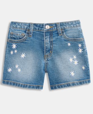 Girls' 5-20 Embroidered Denim Shorts