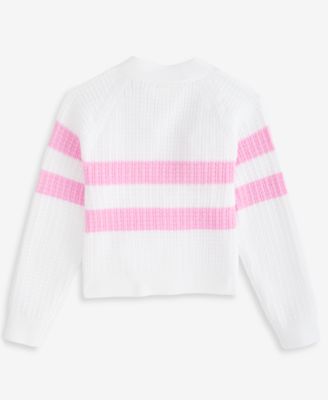 Girls' 5-20 Striped Cardigan