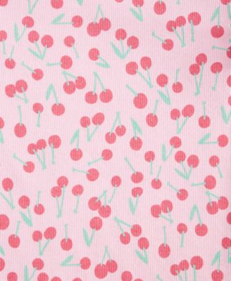 Girls' 5-20 Cherry-Print Flutter-Sleeve Top