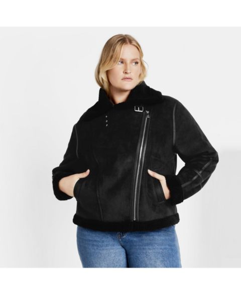 Женские куртки CITY CHIC Plus Size Sherpa Hunter Jacket
