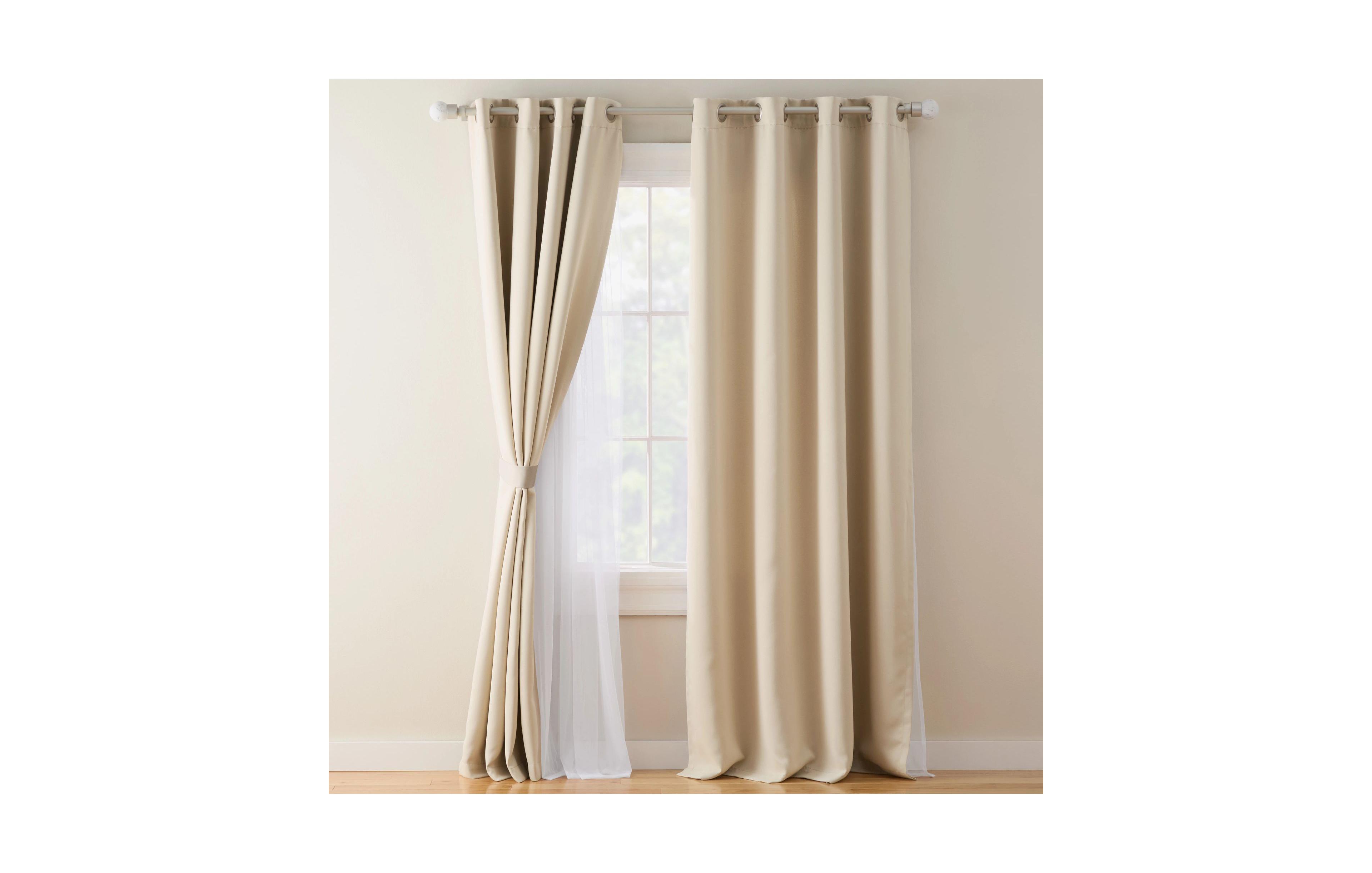 Town & Country Luxe Oslo Double Layer Indoor Curtains, Room Darkening and Sheer, Grommet Top, Energy Efficient