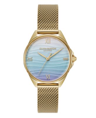 Women's Azure Gold Tone Stainless Steel Mesh Bracelet Watch, 30mm