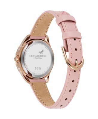 Women's Azure Rose Leather Strap Watch, 30mm