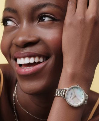 Women's Captivate Silver Tone Stainless Steel Bracelet Watch, 34mm