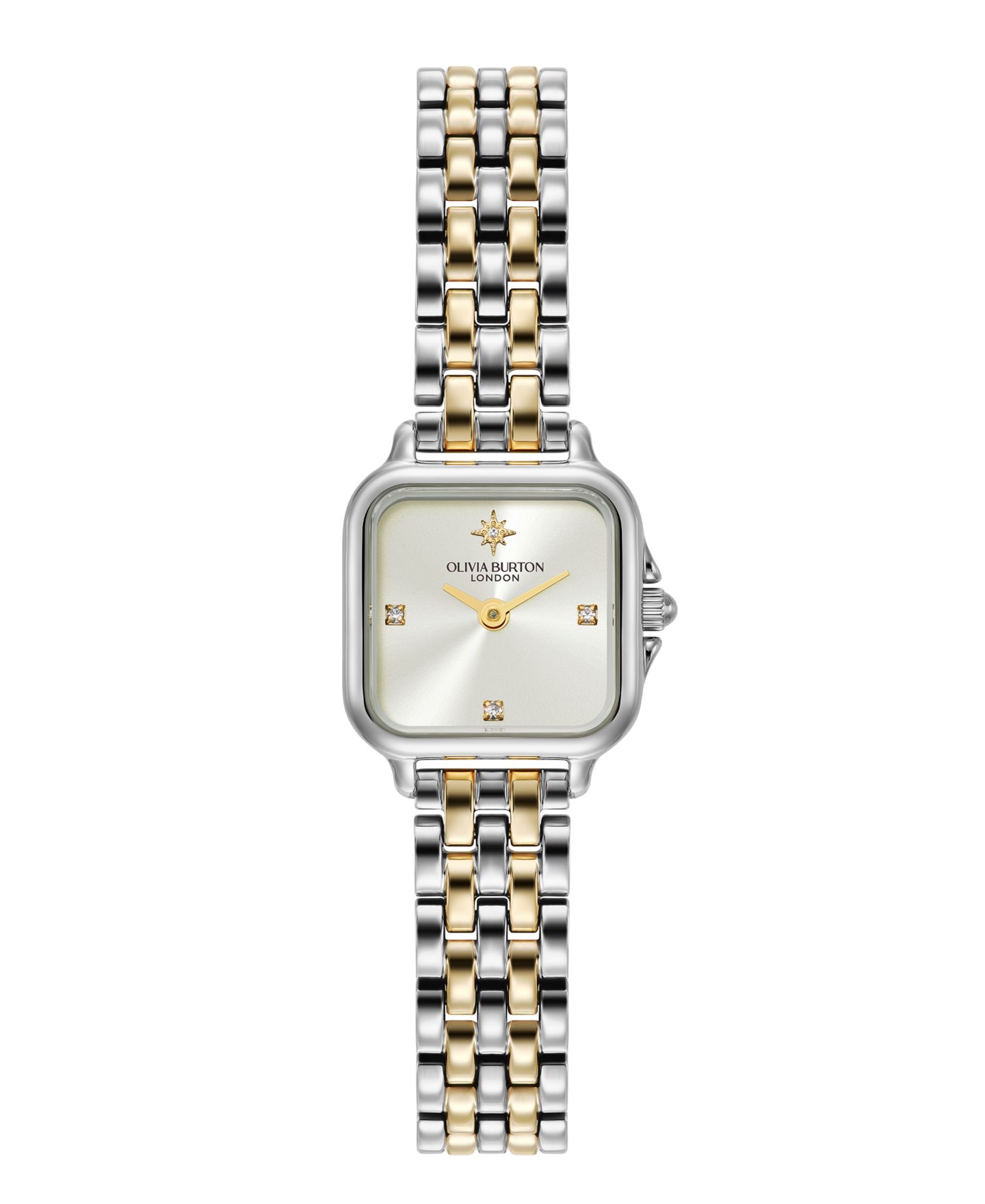 Женские часы Olivia Burton Mini Grosvenor Two Tone Stainless Steel Bracelet Watch, 20mm — фото 1
