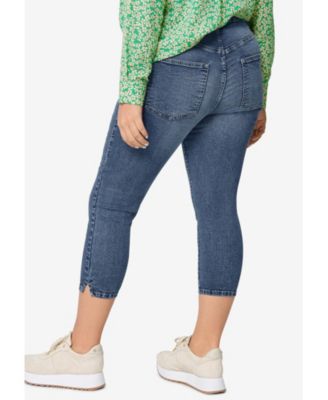 Women's Slim 5-Pocket Stretch Mid-Rise Denim Capri