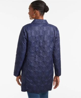 Women's Bow Quilted Insulated Coat