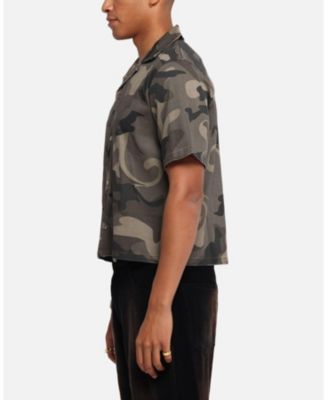 Men's Washed Camo Button Up Shirt Camo