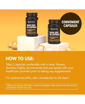 Black Seed Oil + Turmeric Liquid Capsules, 60ct