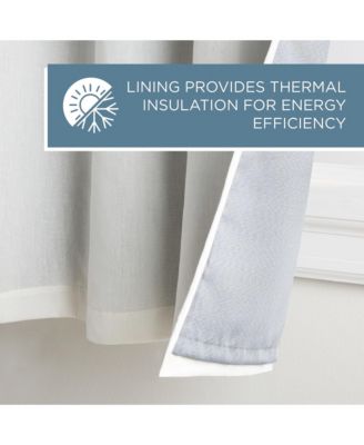 Selena Sage Green Solid Linen Texture Room Darkening, Grommet Top Curtain Panels