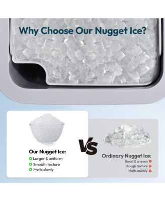 26-lb Ice Per day Nugget/Pebble Ice Maker with Auto-Cleaning and 1.8Lbs Ice Storage in Black