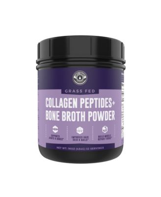 Left Coast Collagen Peptides + Bone Broth Powder, Unflavored, 16oz