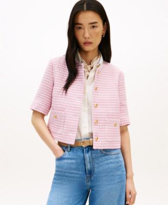 Women's Crewneck Tweed Lady Jacket