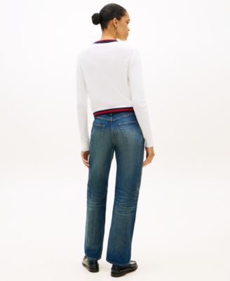 Women's Crew Neck Cardigan Sweater