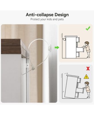 6 Drawer White and Brown Modern Dresser, Chest of Drawers Organizers, Closet Storage Cabinet for Bedroom