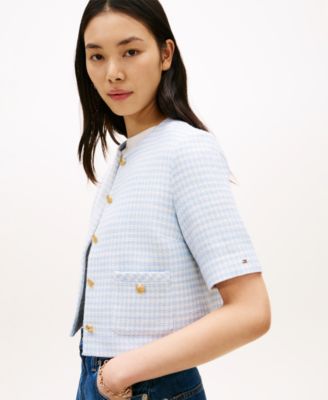 Women's Crewneck Tweed Lady Jacket