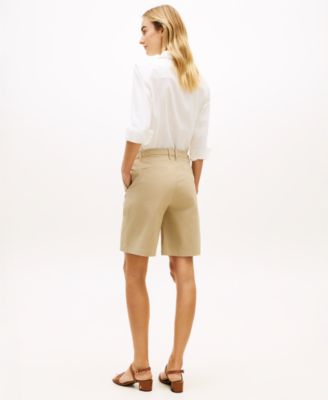 Women's Twill Slim Straight Shorts