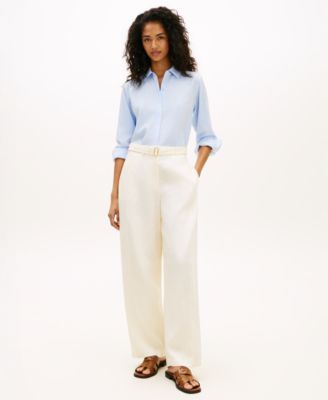 Women's Fluid Preppy Mix Long-Sleeve Shirt