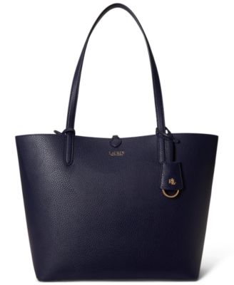 Faux-Leather Large Reversible Tote Bag