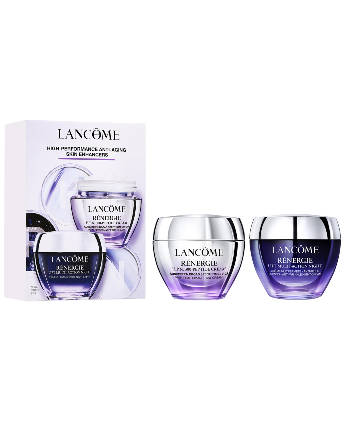 Lancôme 2-pc. Renergie H.p.n. 300-peptide Cream Spf 25 And Renergie Lift Multi-action Night Cream Duo Set In Transparent