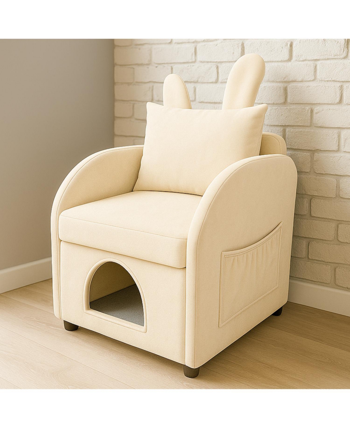 Aostirmotor Cat & Dog Hideaway with Scratch-Resistant Fabric,Side Pocket