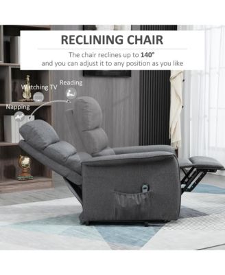 single recliner chair PU leather electric power lift with remote for elderly