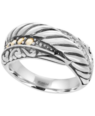 Diamond (1/20 ct. t.w.) Ring in Sterling Silver with 18k Yellow Gold