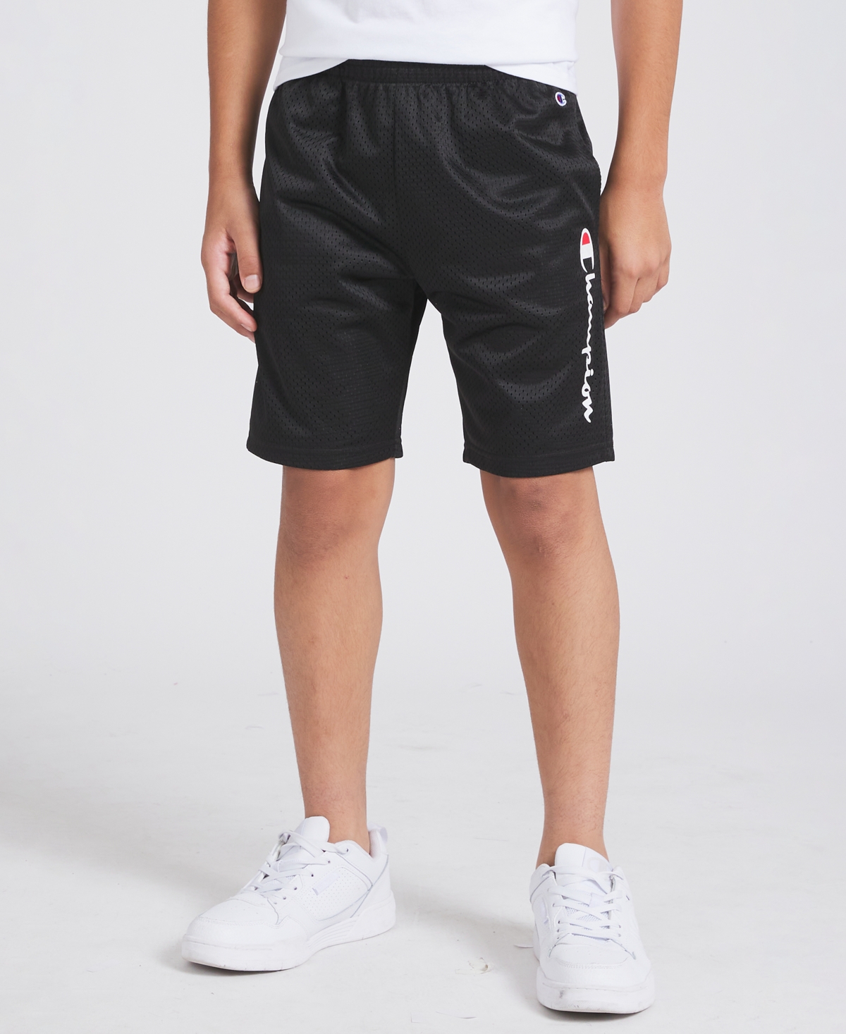 Champion Boys' 8-20 Label Logo Signature Shorts - Black