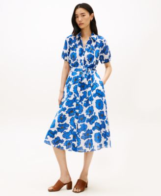 Women's Pin Tuck Cambric Collared Dress