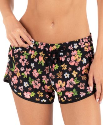 Women's Hibiscus Dream Phantom Floral Print Pull-On Board Shorts