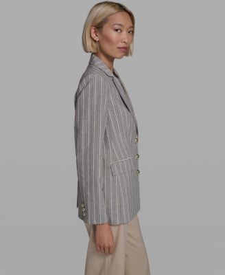 Women's Collared Multi Stripe Jacket
