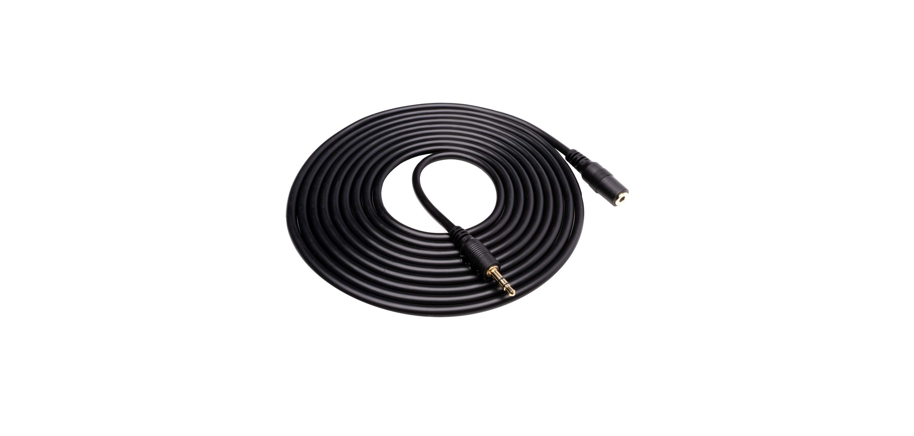 Movo MC10 3.5mm Trs Female to Male Extension Cable, 10 ft.