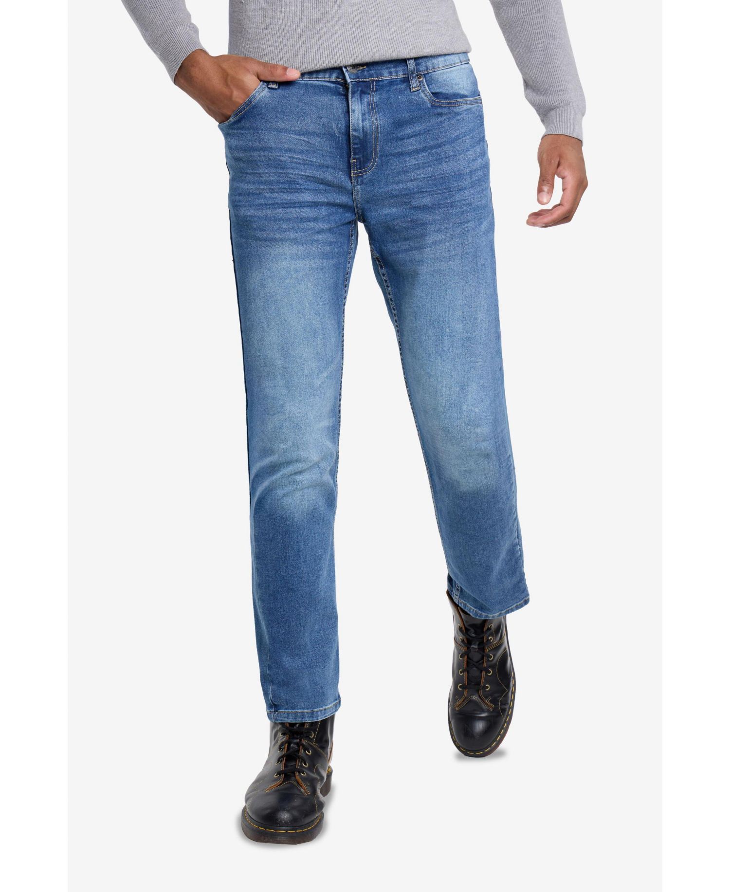 Men's Pieced Pockets Slim Fit Jeans