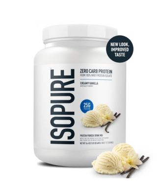 Zero Carb 100% Pure Whey Isolate Protein Powder, Creamy Vanilla, 25g Protein, 15 Servings Tub