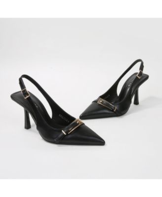 Women's  Coraline Slingback Heels with Ornamental Buckle
