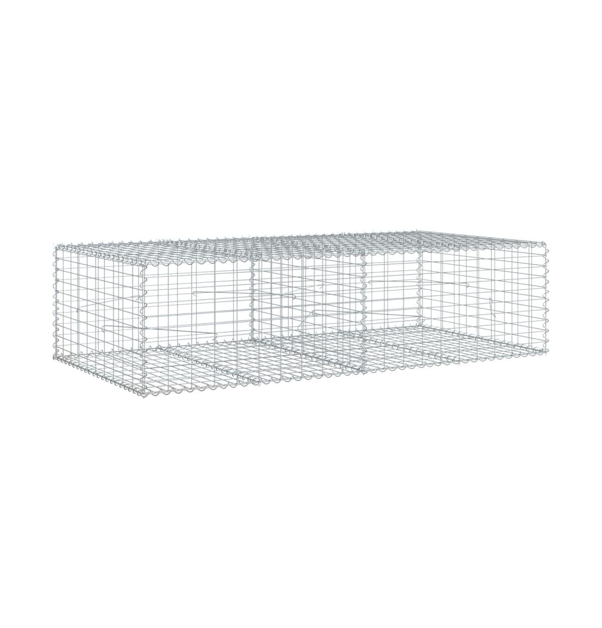 vidaXL Gabion Basket Silver Galvanized Iron Large Heavy Weight Capacity